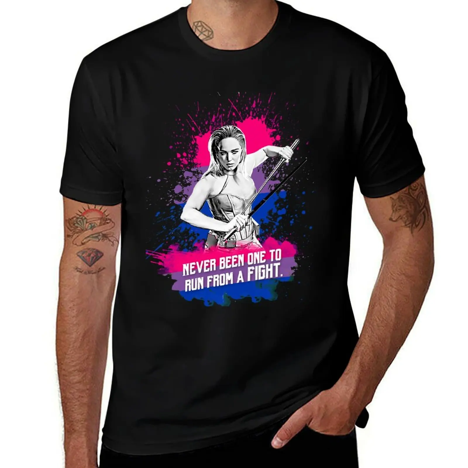 

Sara Lance - Never been one to run from a fight T-Shirt Casual Fashion Print Tee Top