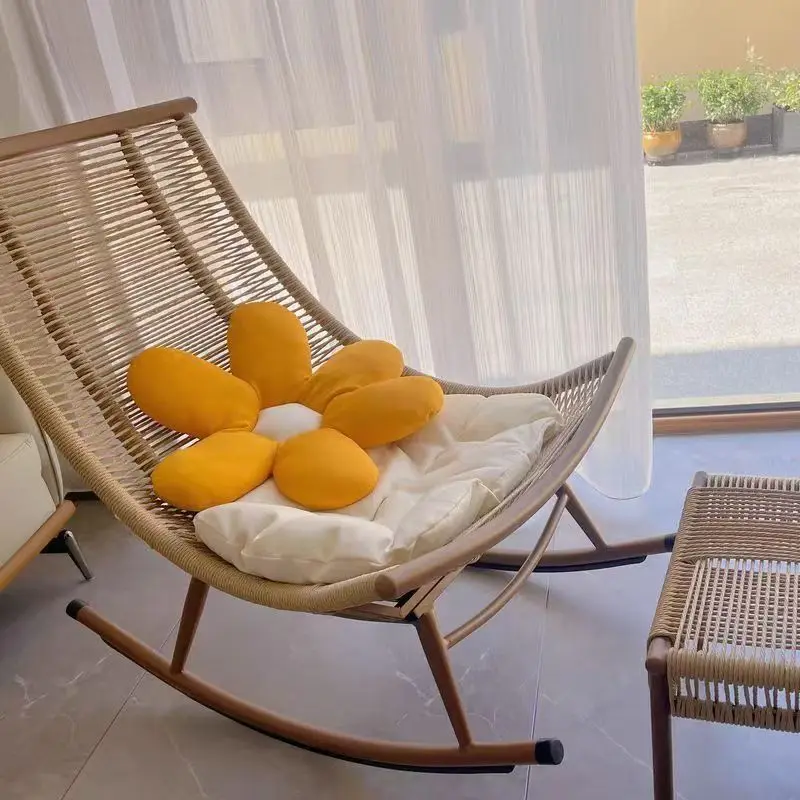 Schaukelstuhl, Liegestuhl, Garten, Balkon, Haushalt, Nickerchen, Schaukelstuhl für ältere Menschen, Outdoor, Garten, Rattanstuhl