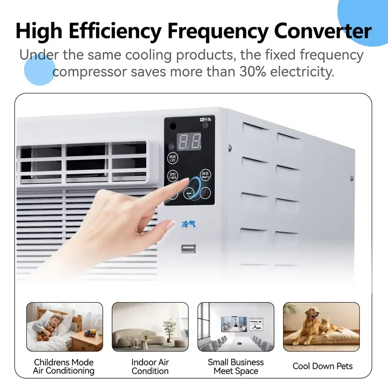 Picture 7: Mini Portable Solar Electric Air Conditioner Cooling Only for Camping Car Hotel Household Use with US AU Plug