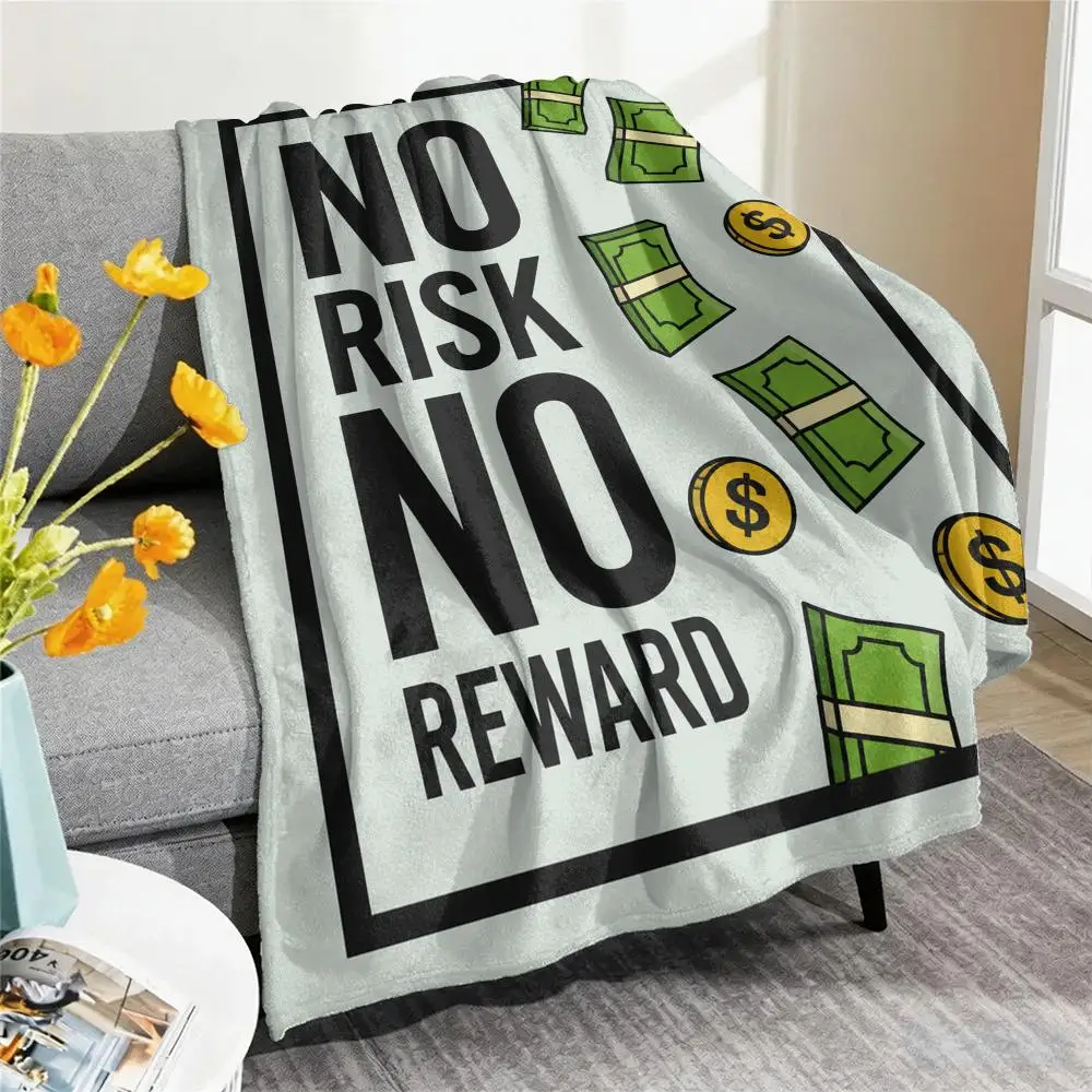 Millionaire Money Motivational Throw Cozy Summer Nap Flannel Blanket Soft Throw for Office, Couch, Travel & Bed