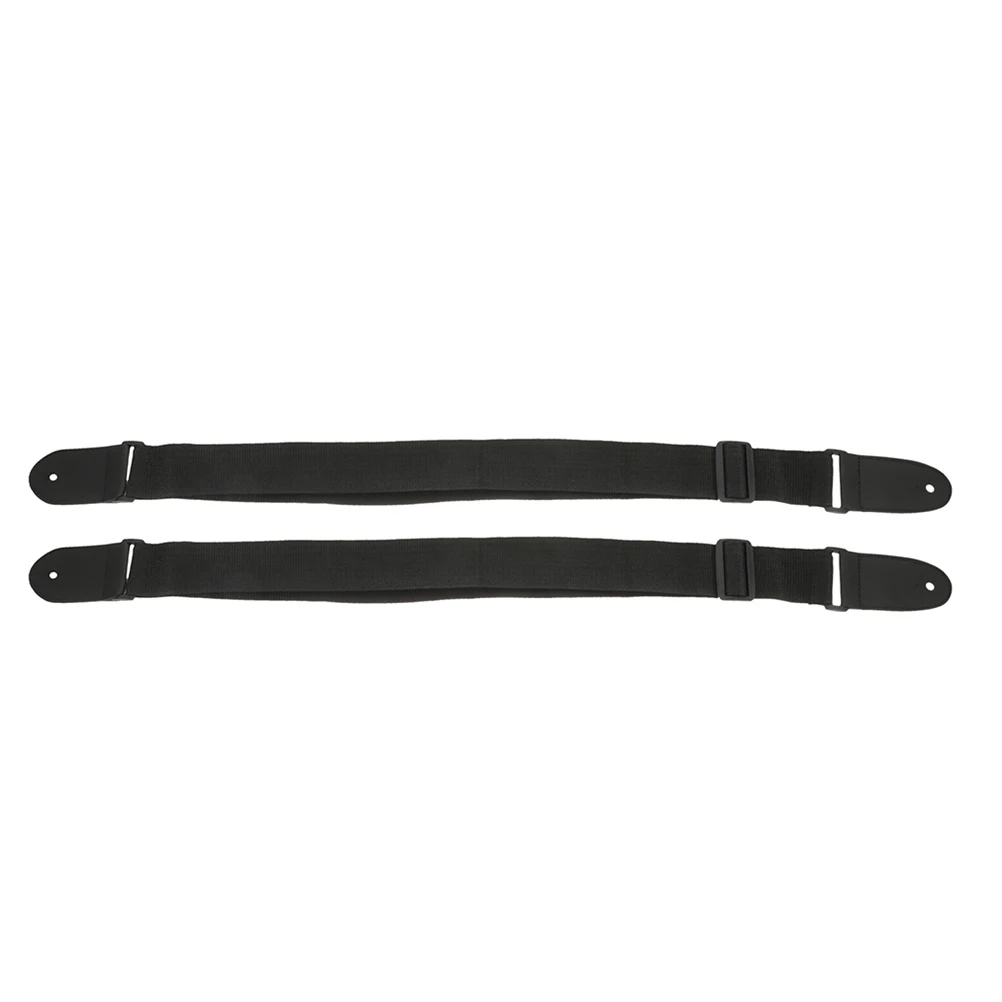 

2 Pcs Metal Thickened Guitar Strap Waist Belt Ribbon Soft Instrument Embroidered