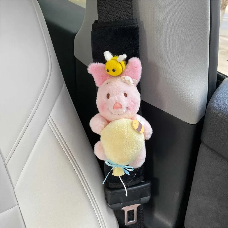 لطيف ويني ذا بوه الكرتون أفخم حزام الأمان غطاء الكتف سيارة عصرية أربعة مواسم العالمي المضادة للارتداء حزام الأمان #3