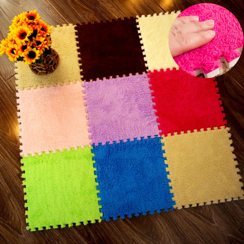 30x30 CM Soft Plush Baby Play Mat EVA Foam Children's Carpet Interlocking Exercise Tiles Floor Carpet And Rug for Kids Pad