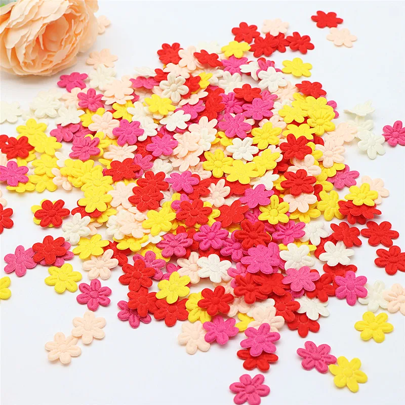 2 Cm Fabric Simulation Flower Felt Cloth Five Petals DIY Children\'s Hair Accessories Hairpin Jewelry Small Flower Accessories