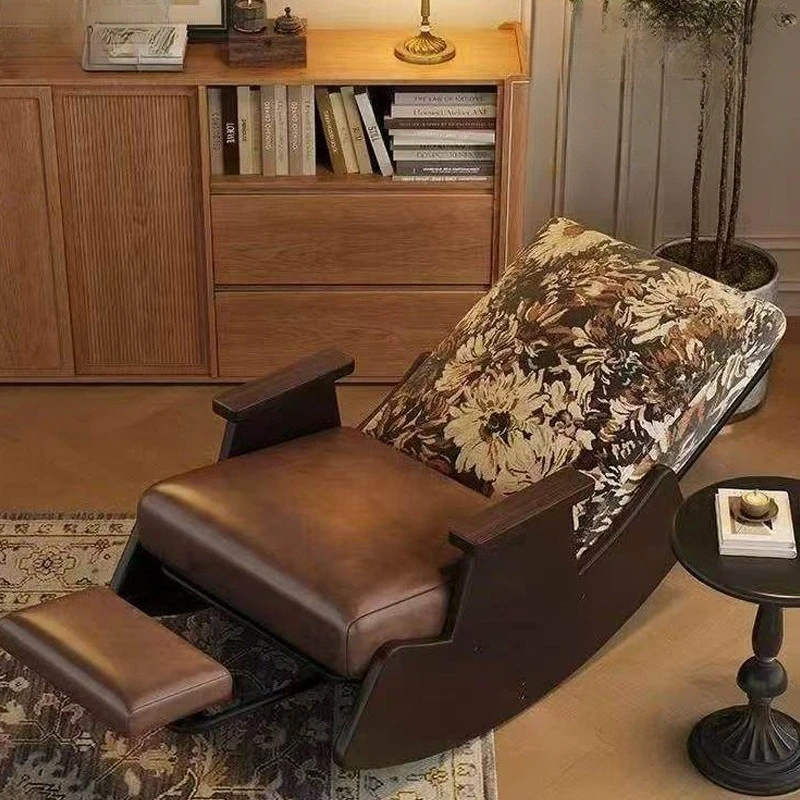 medieval leisure Armchair retro household ergonomic lounge armchair Hallway relax art cadeira de balanço living roon furniture