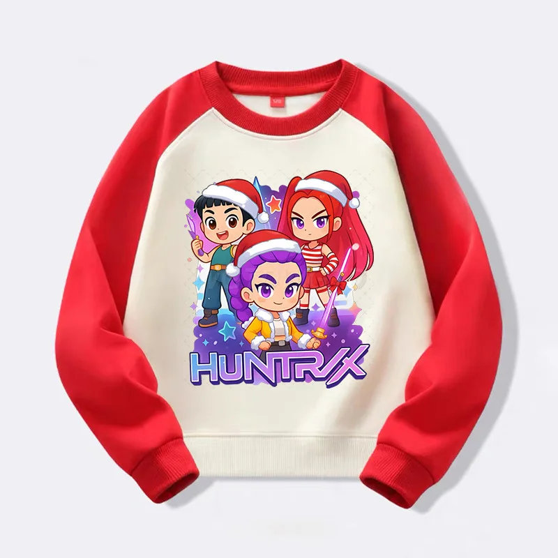 Anime Kpop Demon Hunters Sweatshirts for Kids Harajuku Toddler Girl Clothes Xmas Gift New Fashion Casual Long Sleeves Pullovers #3