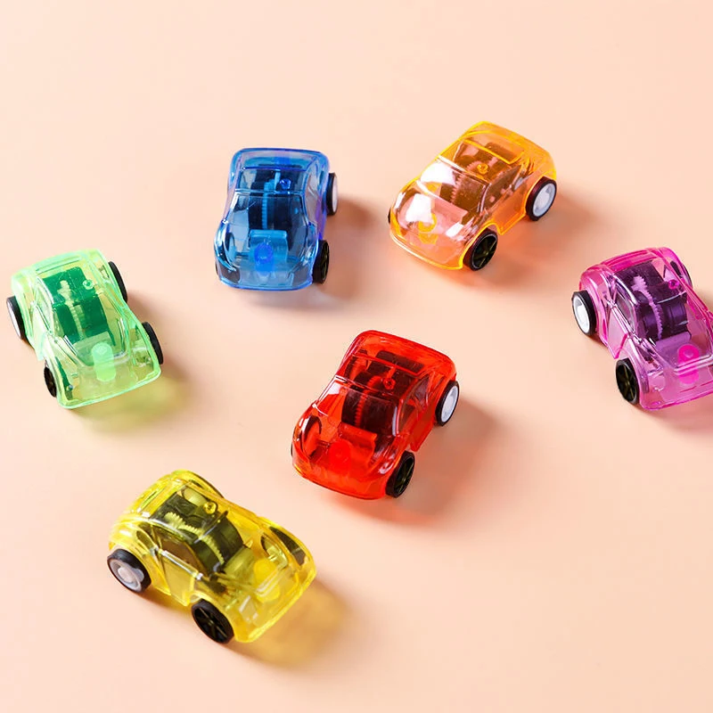 

50Pcs/lot Pull Back Mini Car Kids Birthday Party Toys Transparent Inertial Broken-resistant Funny Car Model for Boys or Girls