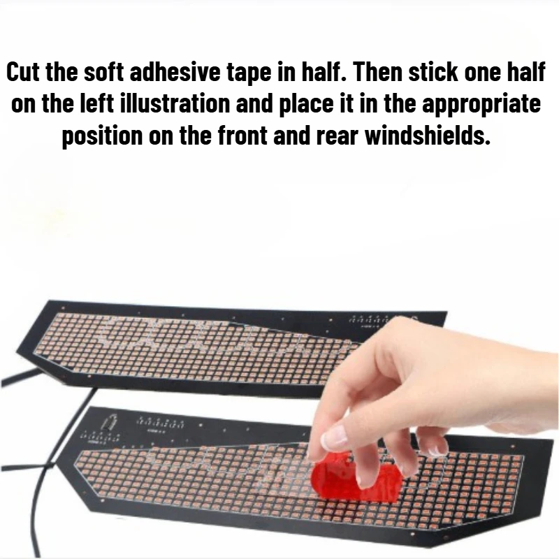 1 زوج 30 سنتيمتر USB بالطاقة سيارة الديكور ضوء حيوية الشيطان العين شاشة ديناميكية LED أضواء الغلاف الجوي للشاحنات سيارات زجاج السيارات