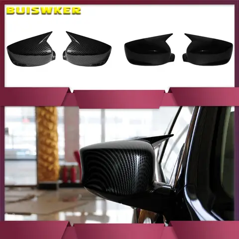 Per Honda Accord 9th 08-2017 Copertura specchietto retrovisore Nero lucido in fibra di carbonio