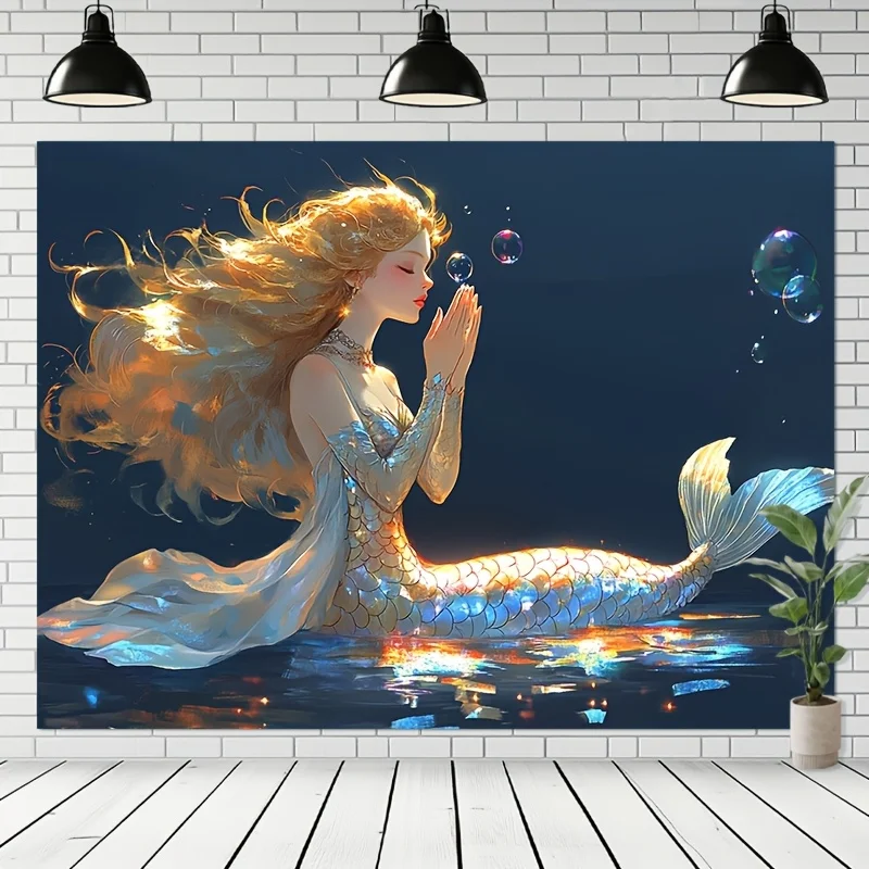 Dreamy Mermaid Backdrop, Perfect for Decorating Rooms And Living Areas, Suitable for Outdoor And Indoor Party Decorations view 6