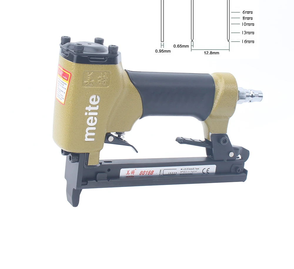 meite 8016B High Quality Pneumatic Stapler   Air Staples Gun For Making Sofa  Furniture