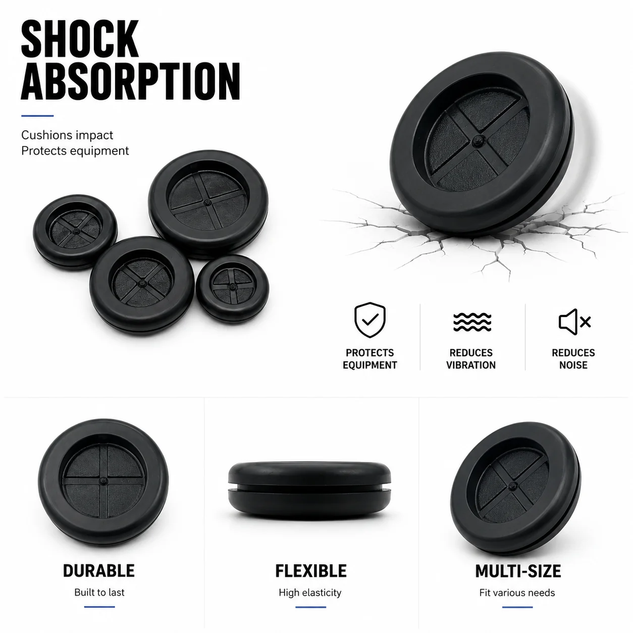 45 Piece Rubber Sealing Ring Set, Wire Through-hole Anti Scratch Sleeve, Multi Scenario Harness Protection Ring