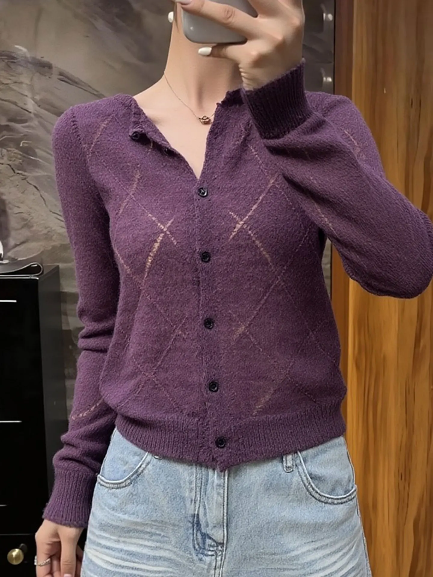 

Вязаный свитер Ele Long Sve с одной пуговицей, модный, удобный, европейский бренд, высококачественный, для весеннего повседневного образа, в корейском стиле