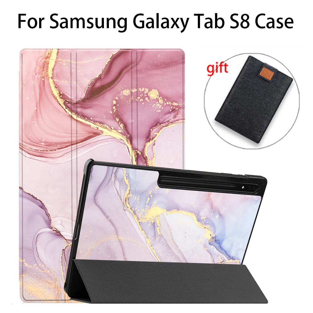 

Чехол для планшета MTT для Samsung Galaxy Tab S8 S9 ультра 14,6 дюймов модель SM-X900 SM-X910 искусственная кожа трехслойная подставка защитный чехол