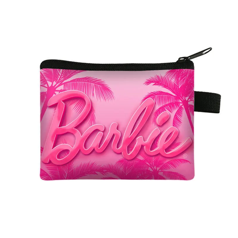 Barbie Cute Cartoon Coin Purses Mini Coin Wallet Bag Card Holder ID Credit Holder Pocket Women Girl Kid Coin Purses Cosmetic Bag