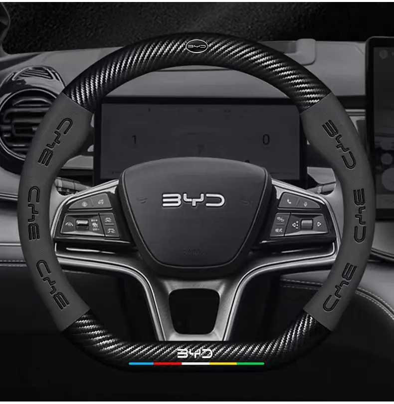For BYD Tang, Song, Yuan, Ming, Qin PLUS, Han EV, Yuan Pro, Frigate 07, Dolphin, car, suede steering wheel cover