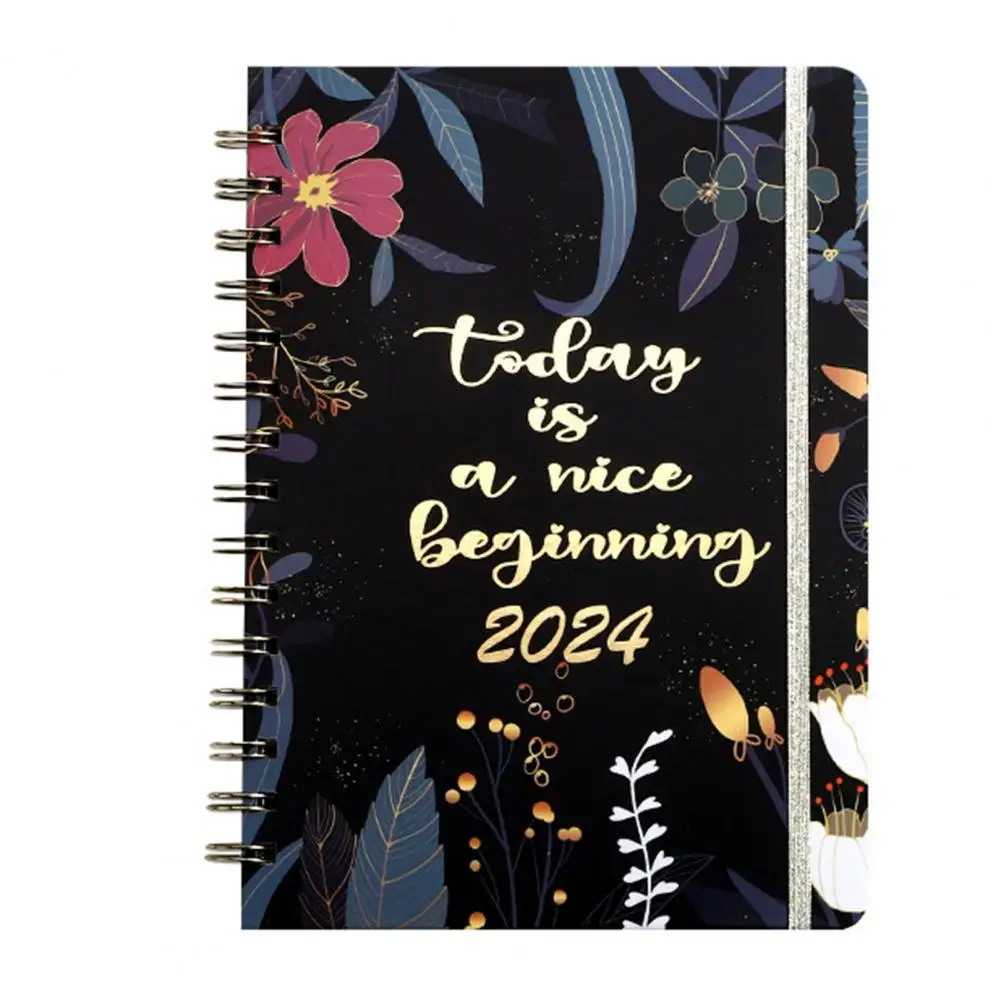 

2024 Monthly Planner 2024 Weekly Monthly Planner 2024 Floral Coil Design Planner Weekly Monthly Notebook for Home School Office