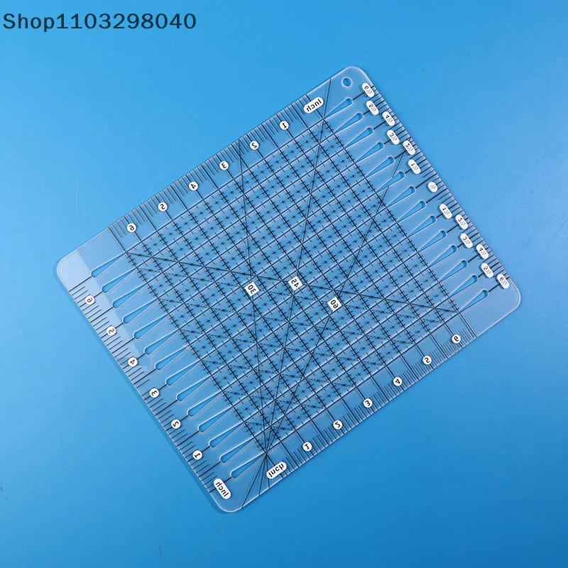 

5-in-1 Quilt Cutting Ruler – Acrylic Transparent Grid Template For Precision Cutting In Quilting, Sewing, And Craft Applications