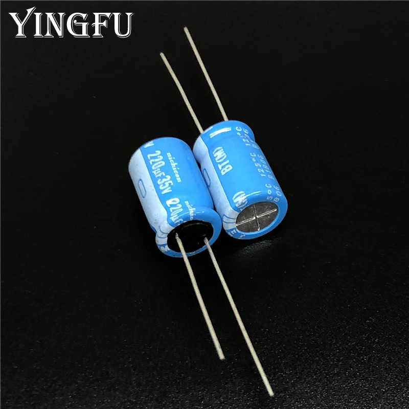 5pcs/50pcs 220uF 35V NICHICON BT Series 10x16mm Highly dependable reliability 35V220uF Aluminum Electrolytic capacitor