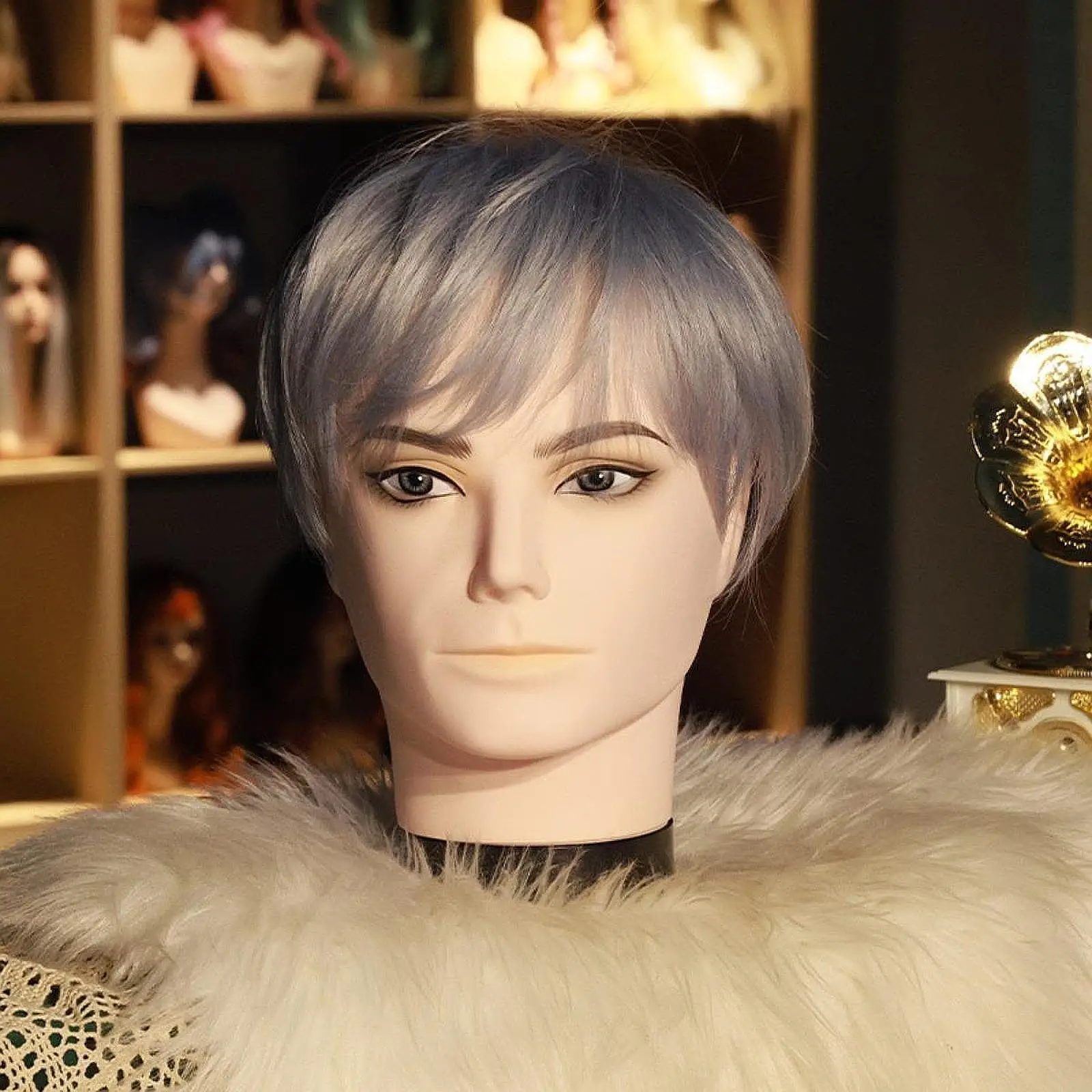 

Bald Male Mannequin Head Wig Display Holder Multipurpose Model Stable Easy to