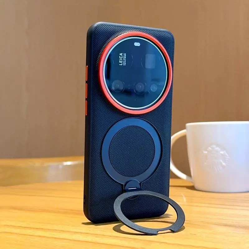 

New magnetic rotating stand phone case for 15ultra 15pro 14pro Drop-Resistant Protective Cover