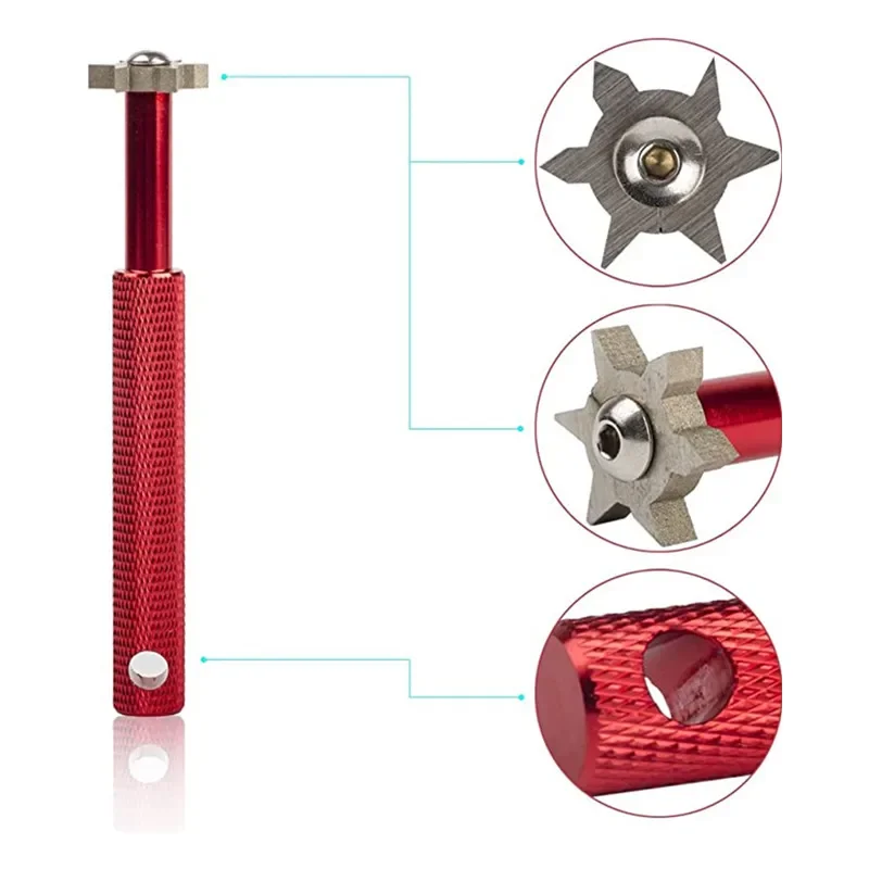 6-in-1 Golf-Rillenschärfer, tragbares Werkzeug zum Reinigen und Nachschärfen von Rillen für Wedges, Eisen, Putter und Utility-Clubs, ein ideales Golfgeschenk für Golfer. – Detail 8