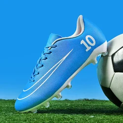 Men‘s Football Shoes Outdoor FG Soccer Shoes Turf Futsal Soccer Cleats Anti Slip Football Training Sneakers Children Soccer Boot