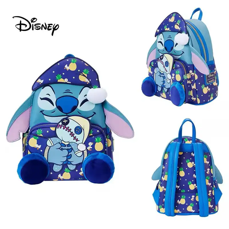 

New Disney Loungefly Pajamas Stitch Interstellar Baby Printed Backpack Cute Anime Peripheral Backpack Children'S Leisure Bag