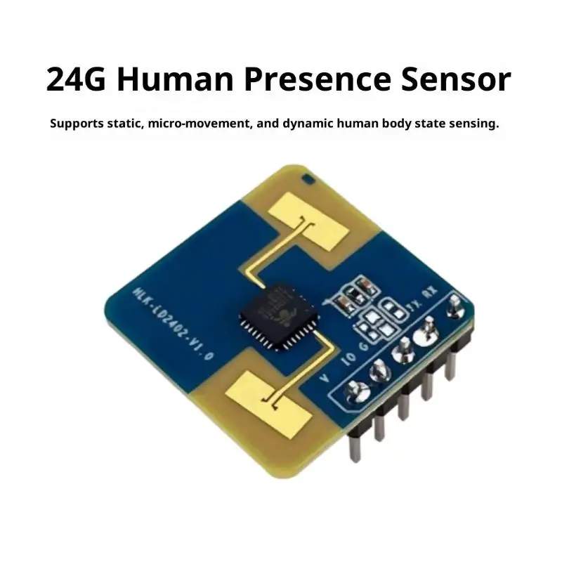 New 1/2Pcs GPIO And UART Interfaces 24G HLK-LD2402 Static Human Body Presence Detection AIoT Millimeter Wave Sensor Radar Module