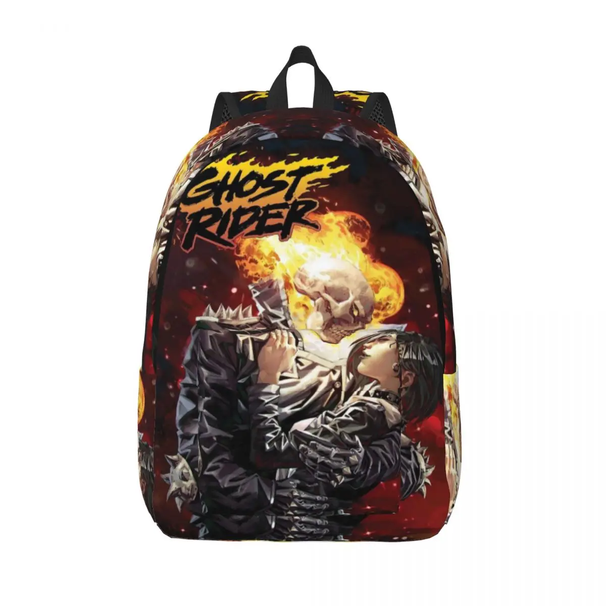 Custom Ghost Rider Cartoon Canvas Backpacks Women Men Fashion Bookbag for School College Bags