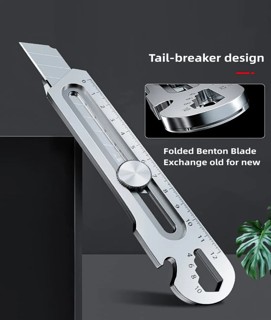 6 w 1 wielofunkcyjny nóż do pudeł ze stopu aluminium 25/18MM czarna tapeta Premium estilete profissional ferramenta ноњ