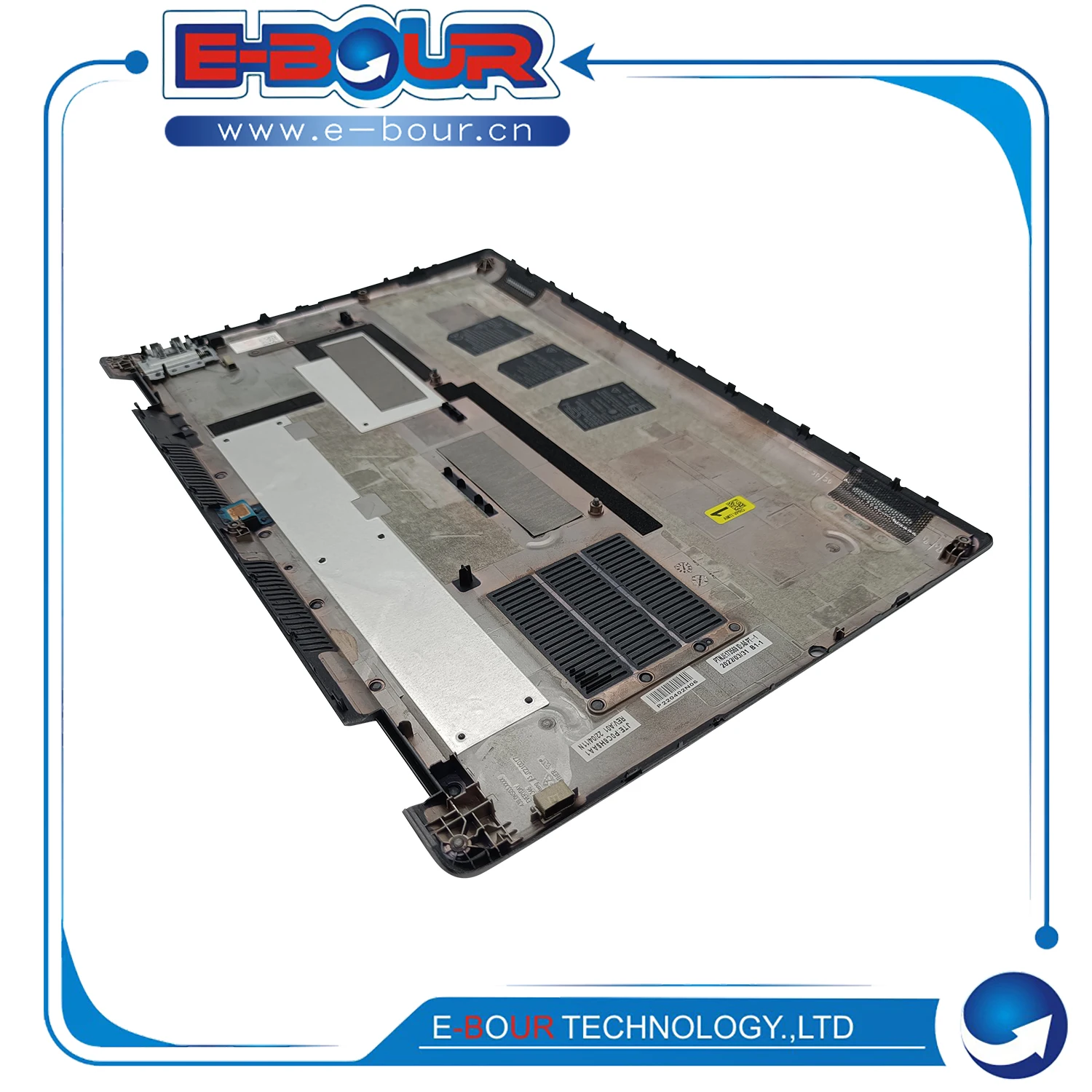 Capa inferior para laptop, para latitude 5520 e5520 03c21p 3c21p, base inferior para notebook, capa d, chassi, prata, cinza, novo