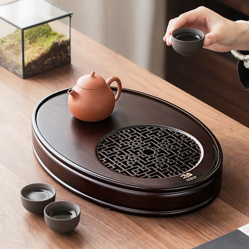 Bamboo Supplies Tea Tray Accessories Decorative Large Designer Tea Tray On Table Original Indoor bandejas madera Tea Supplies