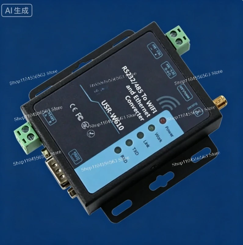 

USR-W610 RS232/RS485 to WiFi Ethernet Converter: Serial Server, Modbus Gateway, Industrial IoT Device