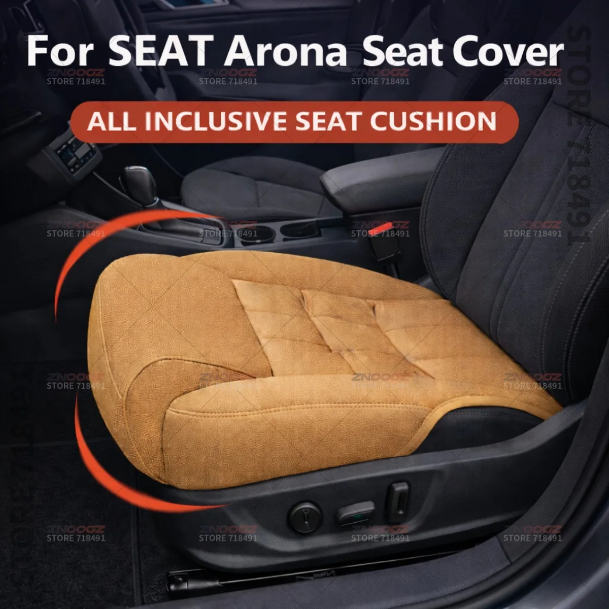 

Car Seat Leg Support Extension Seat Cover Memory Foam Extender Cushion Interior Accessories For SEAT Arona