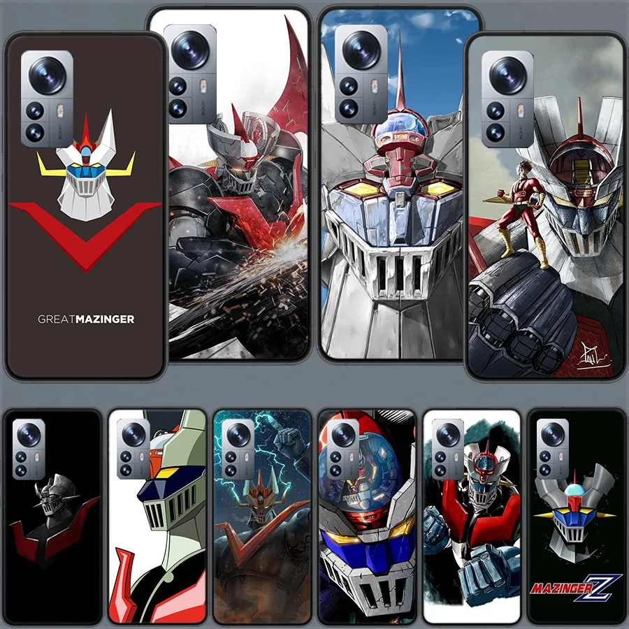 Funda de teléfono con diseño de anime Manga Mazinger Z para Xiaomi Poco X7 X6 M8 M7 M6 M4 M3 X4 Pro F7 Ultra M5S Mi 14 14T 15 15T 12T 10T Pro 12S 12 1
