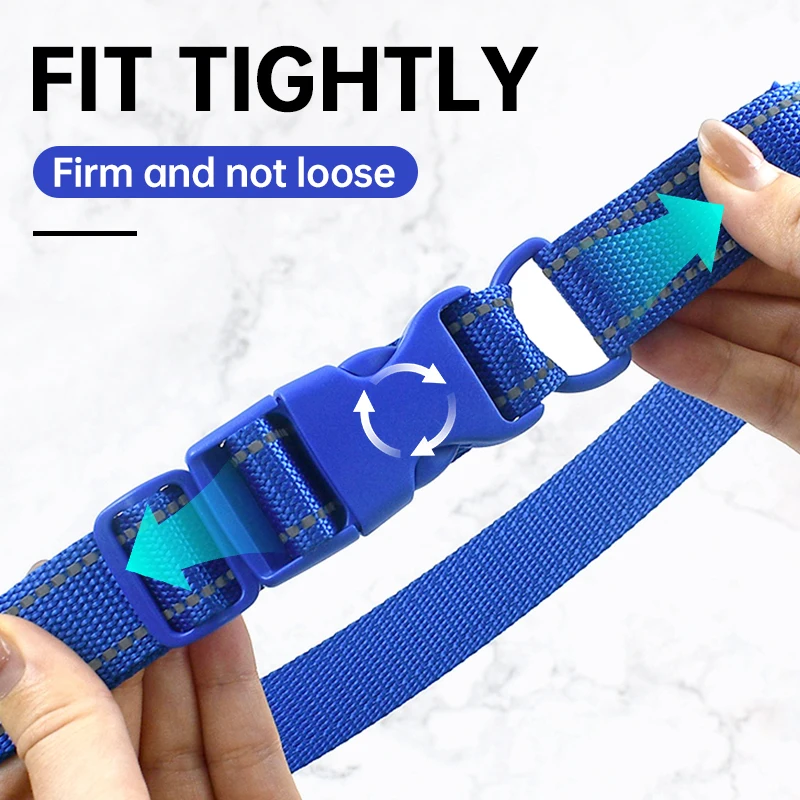 

1-5Sets 25mm D Ring Reflective Nylon Webbing Strap+Plastic Release Buckle Pet Collar Tri-Glide Slider Clasp DIY Bags Accessories