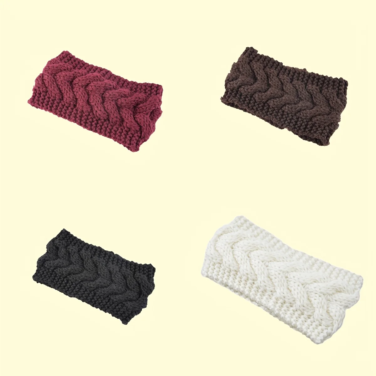 

Knitted Warm Headband, Wide Anti-slip Edge, Sports Hair Band, Yoga, One-piece Women's Autumn and Winter Solid Colour