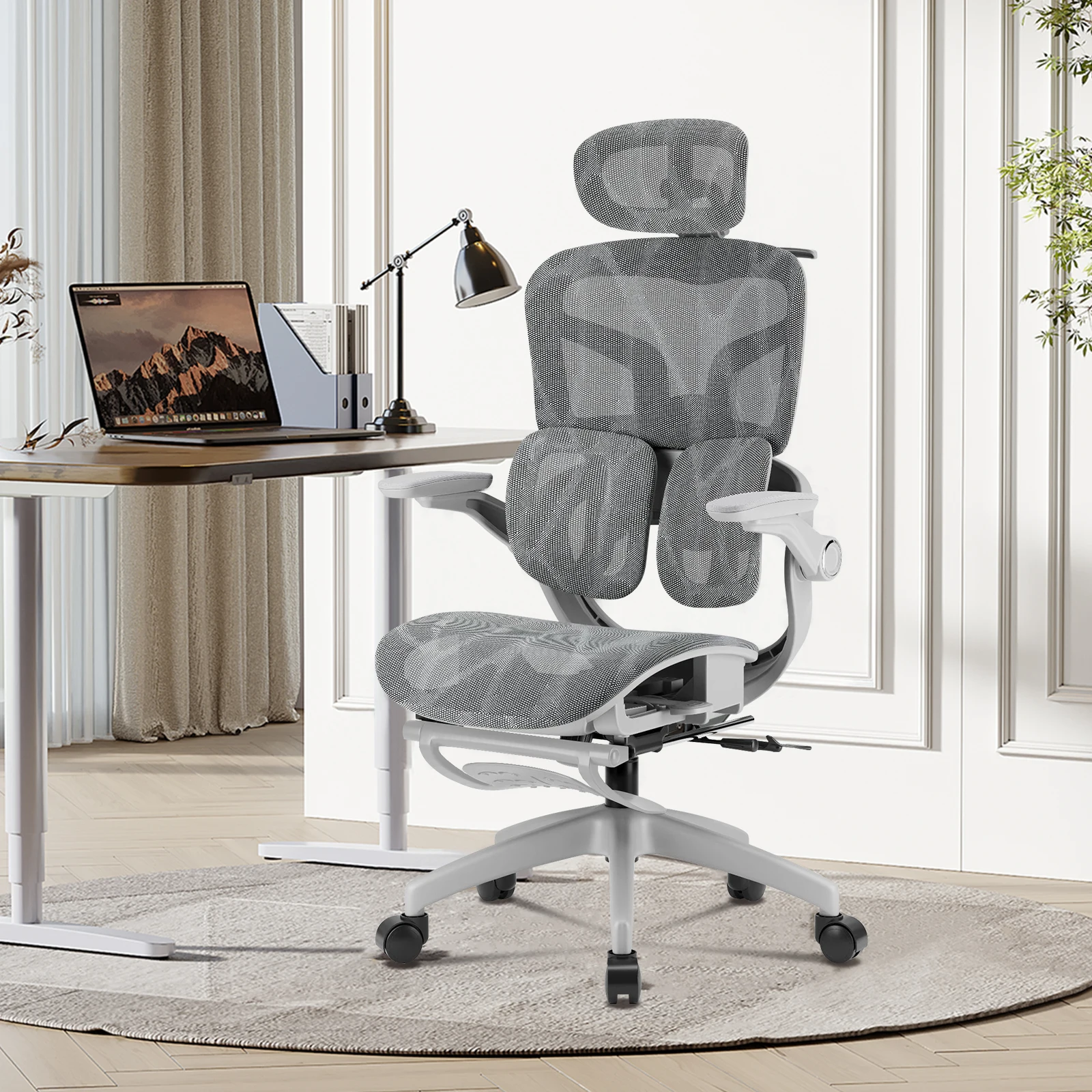 Cadeira de escritório ergonômica Python Fly,cadeira de mobiliário, apoio de cabeça ajustável em 4D,tecido de malha de alta elast