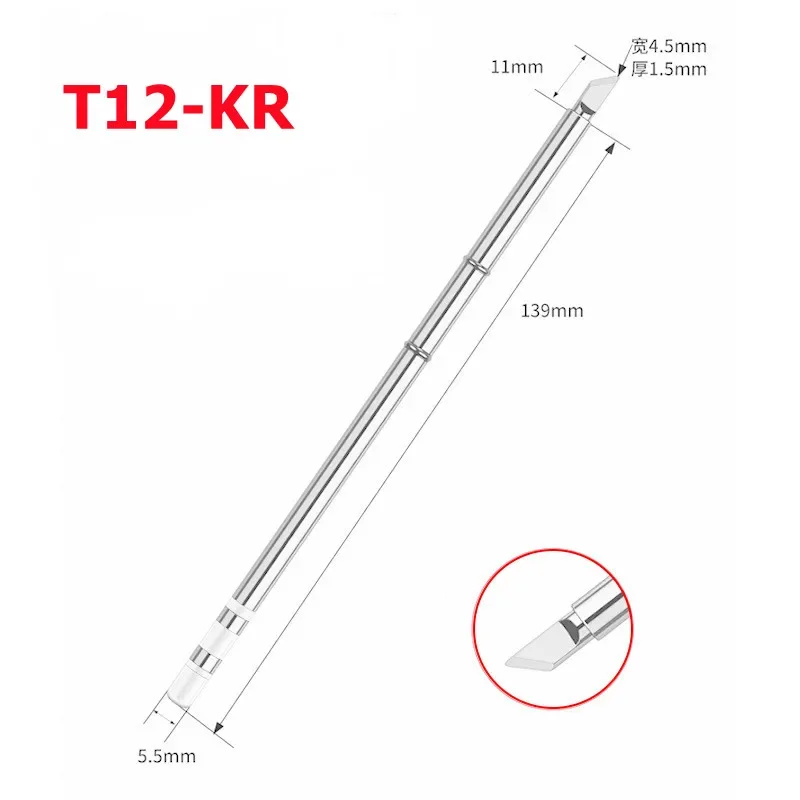 T12 K 시리즈 납땜 인두 팁, Hakko FX951 STC 및 STM32 OLED 전기 납땜 인두 용 T12 시리즈 인두 팁