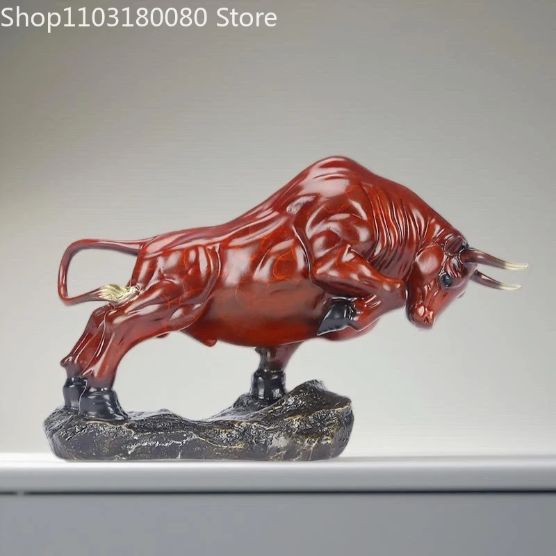 Copper brass develop Cow Statue Very bullish Chinese OX cow Pioneer cattle sculpture,57cm,42cm,33cm,22cm
