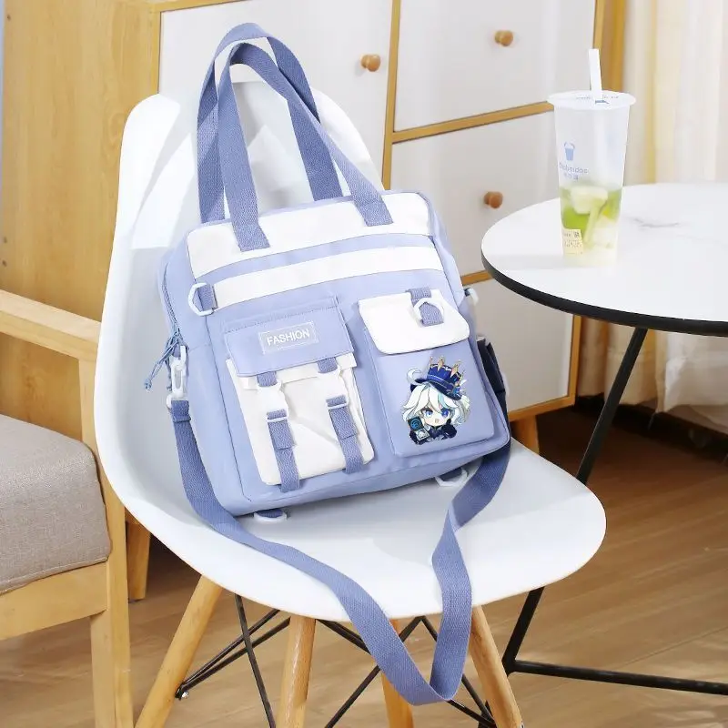 Genshin Impact Merchandise Funina Single Shoulder Bag For Men, Anime Style, Large Capacity Crossbody Tutoring Bag, Handbag