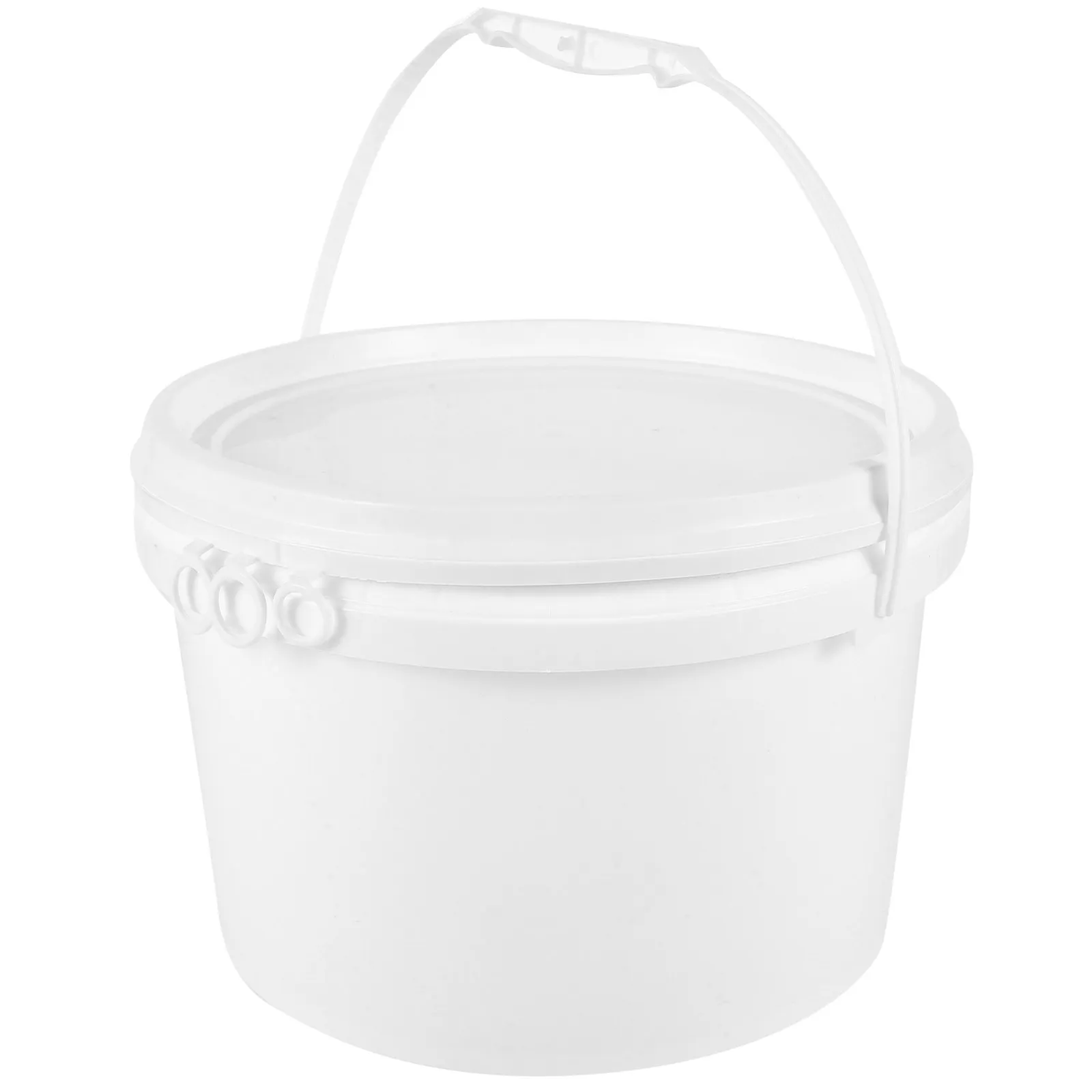 

Small Plastic Bucket with Lid White Sealing Storage Pail for Water Storage Multi-Purpose Household Bucket