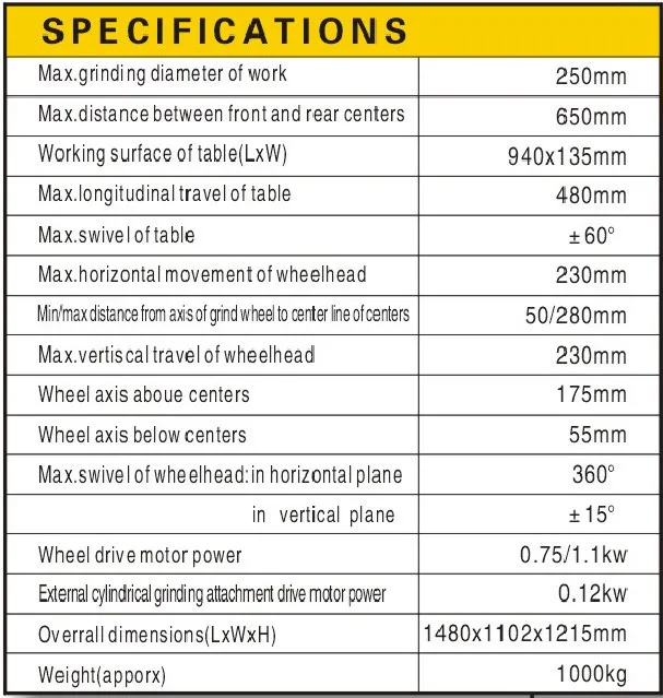 Airow MQ6025A Universal Tool Grinder for Metal Working
