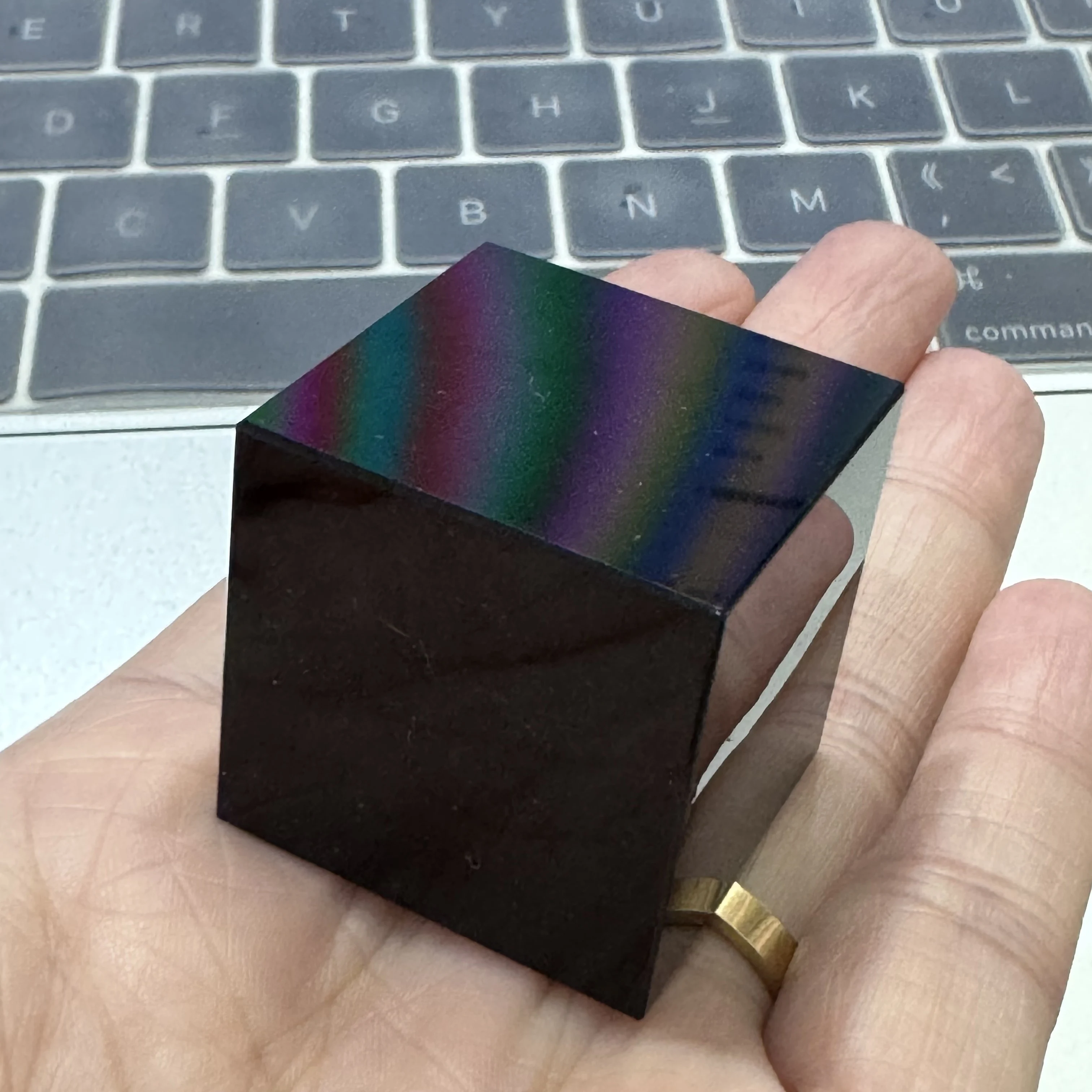

Natural Crystal Black Obsidian Quartz Cube Crystal Stone Polished Specimen Minerals Healing Stone Home Decoration