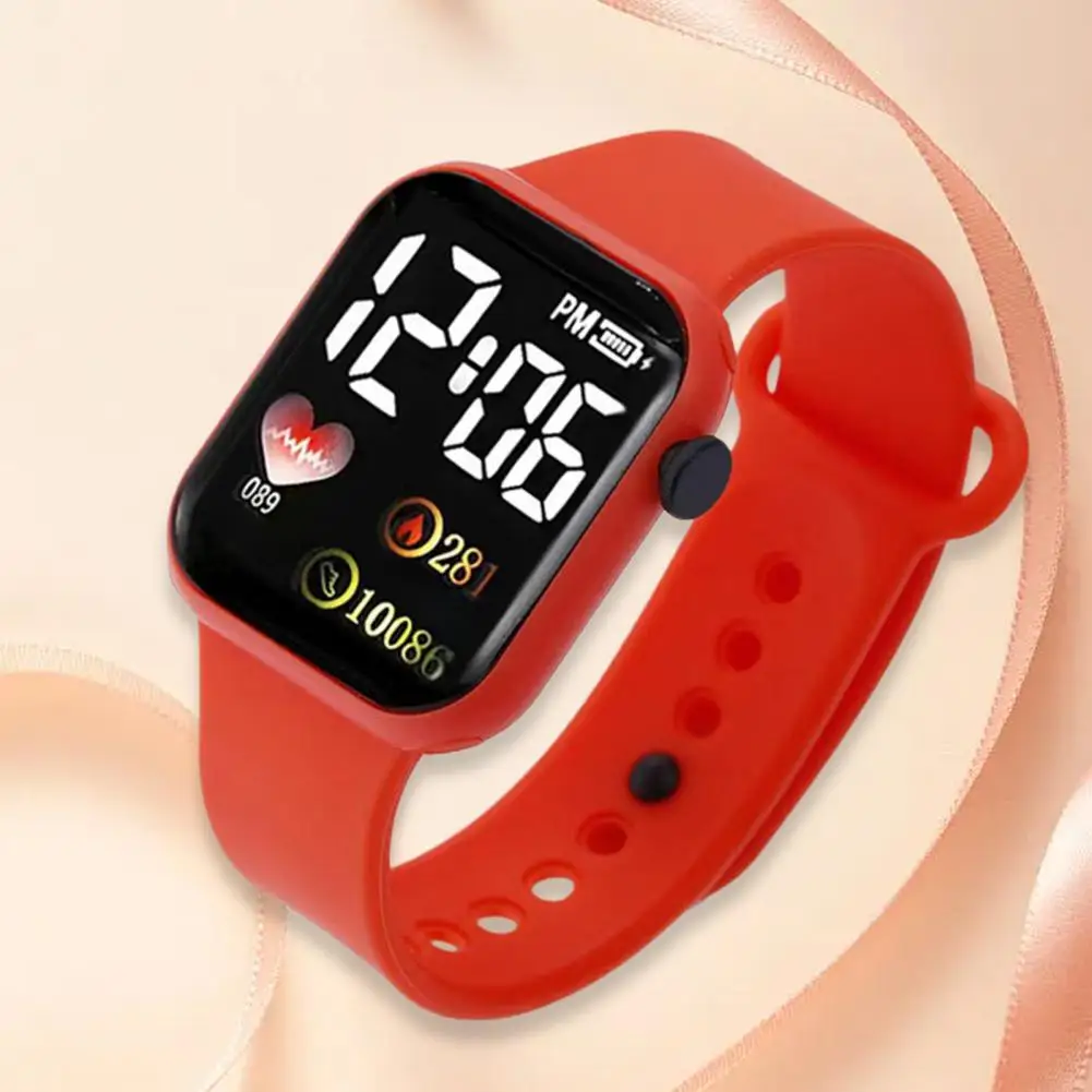 

Cute Electronic Wristwatch Luminous Heart Print Electronic Watch Kids LED Digital Sport Wrist Watch