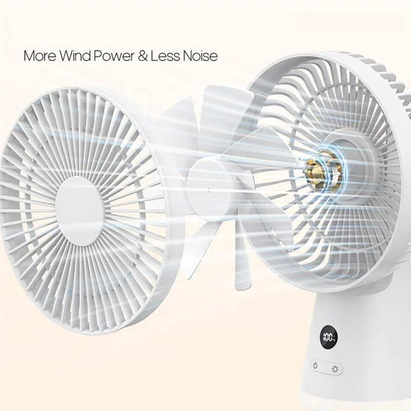 Беспроводной охлаждающий вентилятор, 5 скоростей, 3600 мАч, USB настольный вентилятор, портативный мини-настольный вентилятор для офиса, для дома A