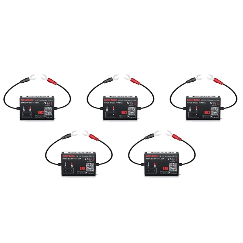 

5X Bluetooth BM2 12V Battery Monitor Car Battery Analyzer Test Battery Diagnostic Tool For Android IOS Phone