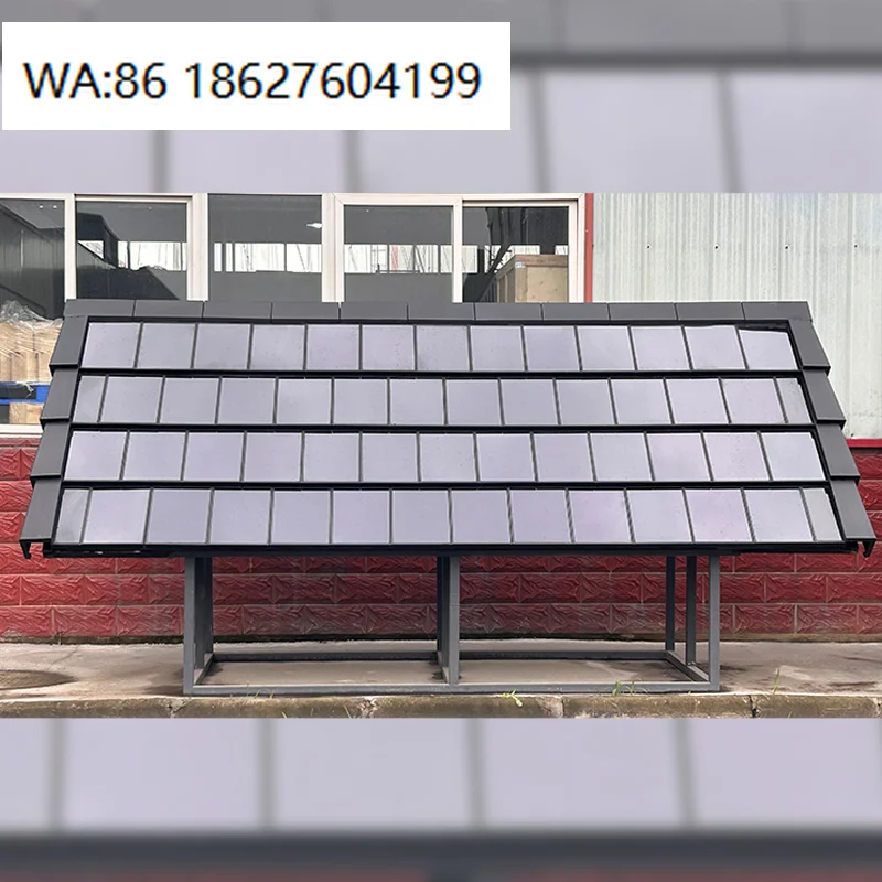 Solar Tiles Power Generation Tile Bipv Shingle New Building Materials Cdte Roof Cadmium Telluride Power Generation