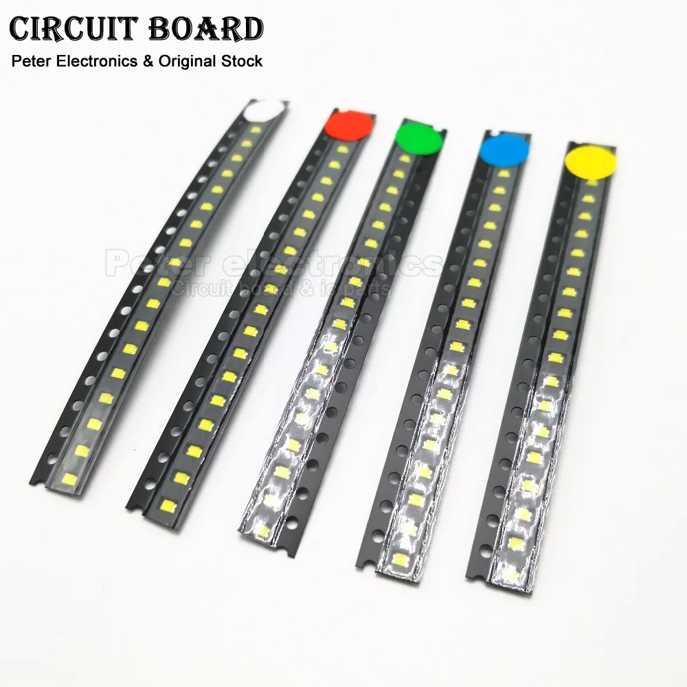 100pcs/Set 0402 0603 0805 1206 Smd Led Red Yellow Green White Blue Orange Light Emitting Diode Water Clear LED Light Diode Kit